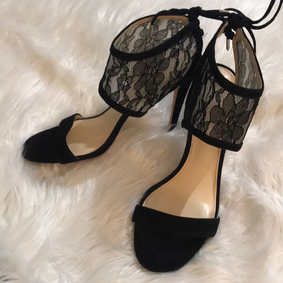 Ivanka Trump Shoes - Ivanka Lace Ankle Strap Heels